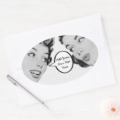 レトロドート 楕円形シール (封筒)