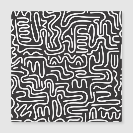 レトロドードル波線：モノクロ (正面)