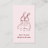 レトロドードル |ランジェリーサイズブライダルシャワー エンクロージャーカード (正面)