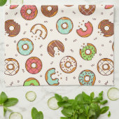 レトロドーナツ型かわいいカラフルスタイル キッチンタオル (折り畳み)