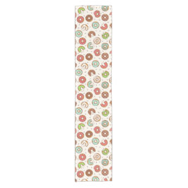 レトロドーナツ型かわいいカラフルスタイル ショートテーブルランナー