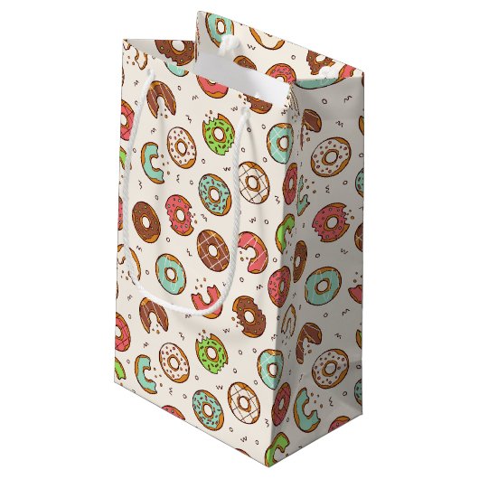 レトロドーナツ型かわいいカラフルスタイル スモールペーパーバッグ (裏面アングル)