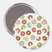 レトロドーナツ型かわいいカラフルスタイル マグネット (正面/裏面)