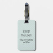 レトロドーナツ型かわいいカラフルスタイル ラゲッジタグ (裏面縦)