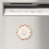 レトロドーナツ型かわいいカラフル日付を保存 マグネット (インサイチュ (食洗機))