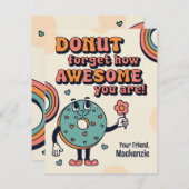 レトロドーナツ忘れないであなたは最高バレンタイン ノートカード (正面/裏面)