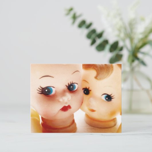 レトロドールズセルフィー結婚発表ポストカード ポストカード (スタンド正面)