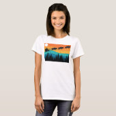 レトロナショナルパークバイソンバッファロークリスマスクリスマス Tシャツ (正面フル)