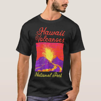 レトロナショナルパークTシャツハワイ火山国家 Tシャツ