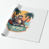 レトロナマケモノバケーションTシャツ 楽しいトロピカルリラックス ラッピングペーパー (アンロールド)