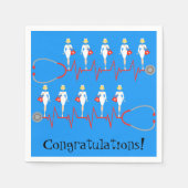 レトロナースおめでとう紙ナプキンス スタンダードカクテルナプキン (正面)