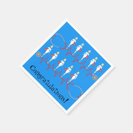 レトロナースおめでとう紙ナプキンス スタンダードカクテルナプキン (角)