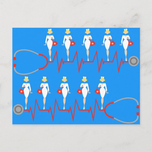 レトロナースはがき ポストカード (正面)