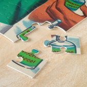 レトロナースガールイラストレーション ジグソーパズル (側面)