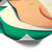 レトロナースガールイラストレーション ポスター (角)