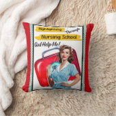 レトロナースピンナップ_看護注意事項 クッション (ブランケット)