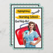 レトロナースピンナップ_看護注意事項 サンキューカード (正面/裏面)