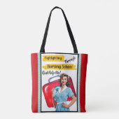 レトロナースピンナップ_看護注意事項 トートバッグ (裏面)