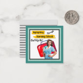 レトロナースピンナップ_看護注意事項 ノートカード (正面/裏面インサイチュ)