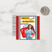 レトロナースピンナップ_看護注意事項 ノートカード (正面/裏面インサイチュ)