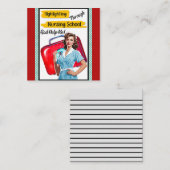 レトロナースピンナップ_看護注意事項 ノートカード (正面/裏面)