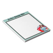 レトロナースピンナップ_看護注意事項 ノートパッド (アングル)