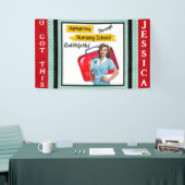 レトロナースピンナップ_看護注意事項 横断幕 (トレードショー)