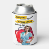 レトロナースピンナップ_看護注意事項 缶クーラー (缶正面)