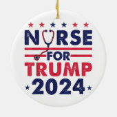 レトロナースTrump 2024アメリカ星Flag Str セラミックオーナメント (裏面)