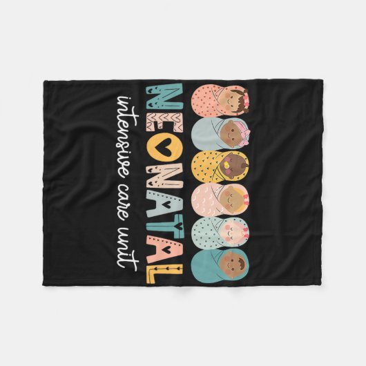 レトロニクナースシャツネオナタル気にインテンシブルユニー フリースブランケット (正面(横))