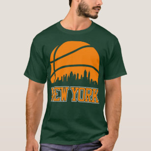レトロニックスバスケットボールニューヨークシティスカイライン Tシャツ