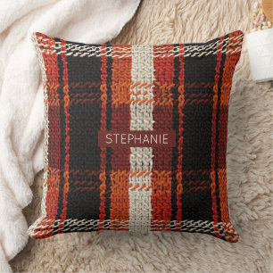 レトロニットパッチワーク – Cozy Autumn Boho Decor (2) クッション