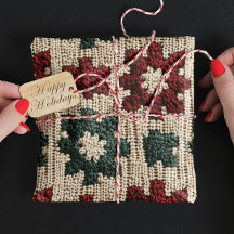 レトロニットレッドグリーンクリスマスセーター天気