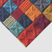 レトロニット正方形キルトパターンBP4デクページ 薄葉紙 (詳細)