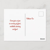 レトロニューイヤーイブパーティの招待状はがき ポストカード (裏面)