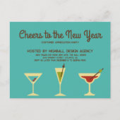 レトロニューイヤーイブパーティー事業招待状 ポストカード (正面)