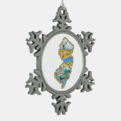 レトロニュージャージーケープメイアトランティックシティ土産 スノーフレークピューターオーナメント (左)