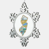 レトロニュージャージーケープメイアトランティックシティ土産 スノーフレークピューターオーナメント (右)