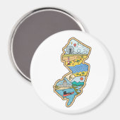 レトロニュージャージーケープメイアトランティックシティ土産 マグネット (正面/裏面)