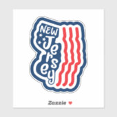 レトロニュージャージー州旗 シール (シート)