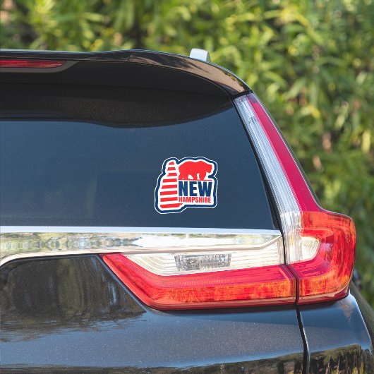 レトロニューハンプシャー州旗 シール (車体側面)