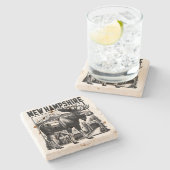 レトロニューハンプシャー ストーンコースター (横)