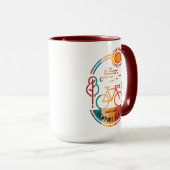 レトロニューポートビーチ自転車トレイル マグカップ (正面右)