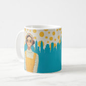 レトロニューヨークサンシャイン コーヒーマグカップ (正面左)