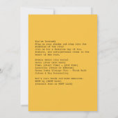 レトロニューヨークサンシャイン 招待状 (裏面)