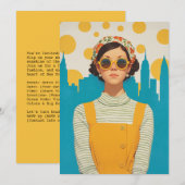 レトロニューヨークサンシャイン 招待状 (正面/裏面)