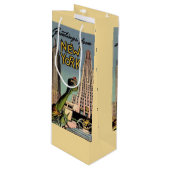 レトロニューヨークシティグリーティング ワインギフトバッグ (正面アングル)