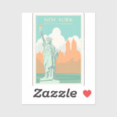レトロニューヨーク自由の女神 シール (シート)
