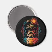 レトロニューリバーサイクリングトレイル マグネット (正面/裏面)