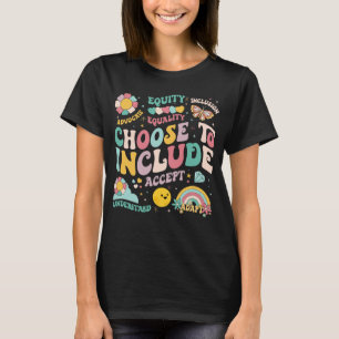 レトロニューロダイバーシティSLPレインボーを含めるように選択 Tシャツ